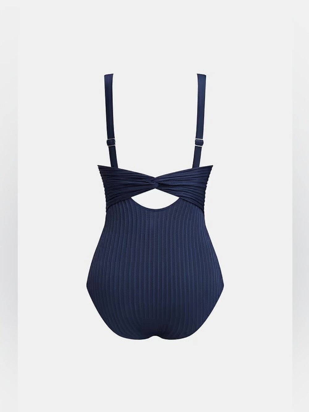 Navy Ribbed & Ruched One-Piece 💥 BRAND NEW 💥 - Picture 7 of 10